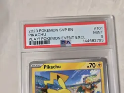 Pokemon Pikachu PLAY! Pokemon Event Exclusive Promo SVP EN 101 PSA 9 Mint - Image 3
