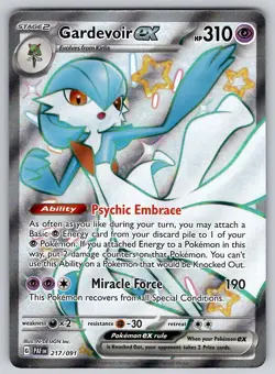 Gardevoir ex 217/091 Paldean Fates NM Pokemon Shiny Ultra Rare - Image 1