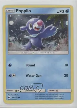 Popplio Pokemon Sun & Moon Base GX Premium Collection Cosmos Holo #39 - Image 1
