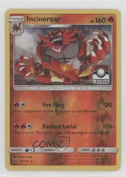 Incineroar (Pokemon League) Reverse Foil Pokemon Sun & Moon Base #26 - Image 1