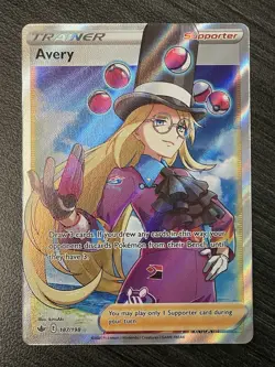 Avery Full Art Trainer 187/198 Chilling Reign Ultra Rare NM-MT Pokemon Card TCG - Image 2