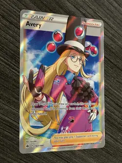 Avery Full Art Trainer 187/198 Chilling Reign Ultra Rare NM-MT Pokemon Card TCG - Image 4