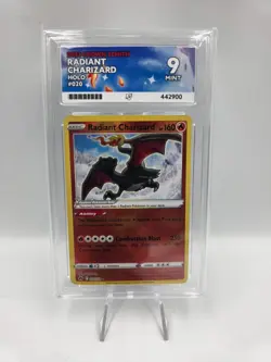 Pokemon Crown Zenith Radiant Charizard Card 020/159 ACE 9 - NOT PSA - Image 1