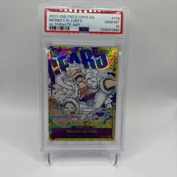 Monkey D. Luffy 2023 One Piece Awakening New Era OP05-119 Alternative Art PSA 10 - Image 2