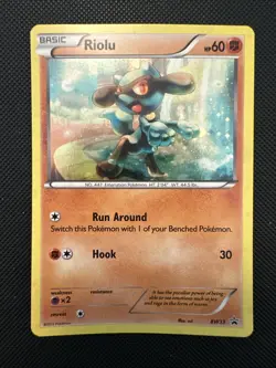 1x Riolu Holo BW33 Promo Pokemon Card Black White - Image 1
