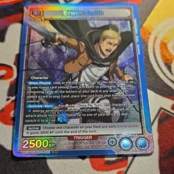 Union Arena Attack on Titan Erwin Smith SR Holo Action Card 2500BP Bandai - Image 1
