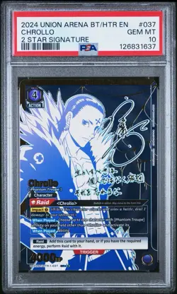 2024 Union Arena Hunter X Hunter 2 Star Signature Chrollo #37 PSA 10 GEM MINT - Image 1