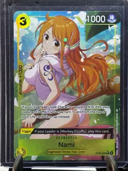 Bandai One Piece Card Game Egghead Holo Character Nami Lilith 3 Cards English - Image 1