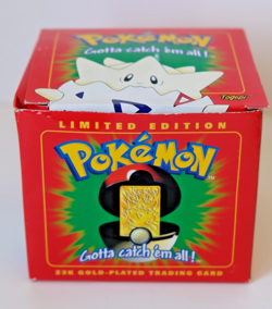 1999 Pokemon Togepi 23K Gold Plated Trading Card Sealed New in Box NIB - Image 1