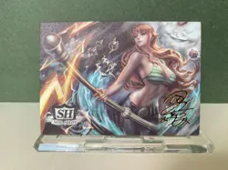 One Piece Anime Trading Card SH 4 Voicer Signature Sketch Card NAMI 191/666 - Image 1