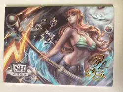 One Piece Anime Trading Card SH 4 Voicer Signature Sketch Card NAMI 191/666 - Image 4