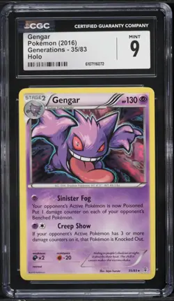 CGC 9 Gengar Holo Rare Generations 2016 Pokemon Card #35 - Image 1