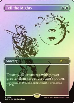 Fell the Mighty Foil D&D Secret Lair NM MTG - Image 1