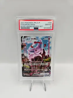 Espeon VMAX alt art 189/S-P Pokemon Card Japanese Eevee Heroes Promo PSA 10 - Image 1