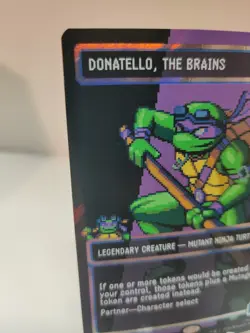 Donatello, the Brains (0085) (Borderless) (Surge Foil) [TMC - 85] - NM Foil - Image 3