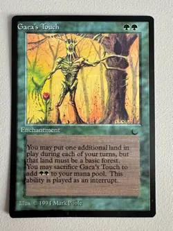 Gaea's Touch MTG MISPRINT all text + casting cost shifted to the left ©94 NM #1 - Image 1