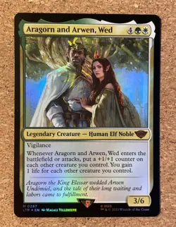 FOIL Aragorn and Arwen, Wed ~ The Lord of the Rings [ NM ] [ Magic MTG ] 287 - Image 1