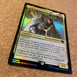 FOIL Aragorn and Arwen, Wed ~ The Lord of the Rings [ NM ] [ Magic MTG ] 287 - Image 2