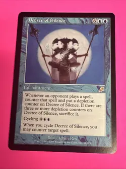 MTG DECREE OF SILENCE - Scourge Vintage Magic LP NM/M - Image 1