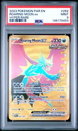 2023 POKEMON PAR EN-PARADOX RIFT HYPER RARE #262 ROARING MOON EX PSA 9 - Image 1