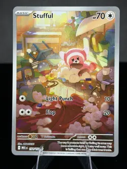 Pokemon TCG Stufful 154/132 Me01: Mega Evolution Holo Illustration Rare English - Image 1