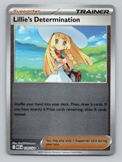 Reverse Holo Lillie's Determination 119/132 Uncommon Mega Evolution Pokemon - Image 1