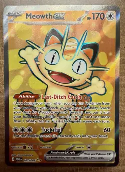 Meowth ex 107/088 Ultra Rare Perfect Order Pokemon Holo Near Mint/Mint Condition - Image 1