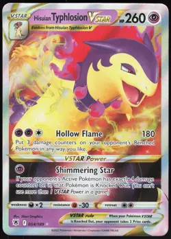 Astral Radiance Hisuian Typhlosion VSTAR 054/189 Holo VSTAR Rare Pokemon NM/M - Image 1
