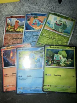 Bulbasaur Charmander Squirtle 151 Cosmo Holo Promos 046 047 048 Pokemon TCG (6) - Image 1