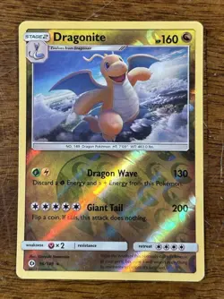 Pokemon Dragonite SM Reverse holo Base Set 96/149 Near Mint NM - Image 1