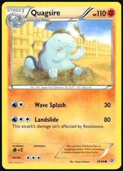 Quagsire 39/98 Common Ancient Origins Pokemon Near Mint - Image 1