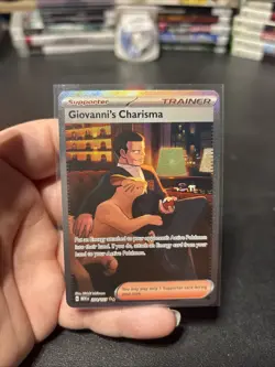 Pokemon TCG 151 Full Art Trainer Giovanni's Charisma 204/165 Near Mint - Image 1