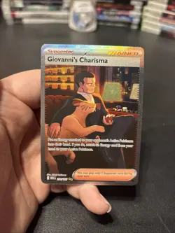 Pokemon TCG 151 Full Art Trainer Giovanni's Charisma 204/165 Near Mint - Image 3