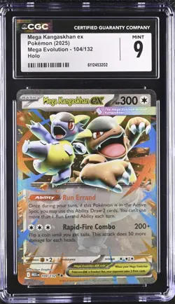 Pokemon Mega Kangaskhan ex Rare Holo CGC 9 104/132 Me01 Mega Evolution 2025 - Image 1