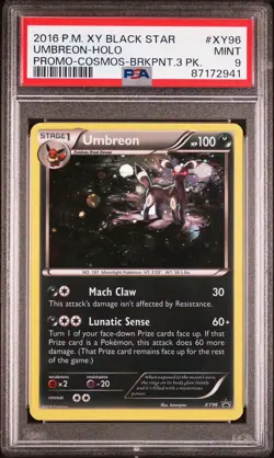 2016 POKEMON BLACK STAR PROMO UMBREON #XY96 HOLO PSA 9 (LOW POP) - Image 5
