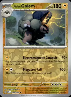 Alolan Golem 046/159 Reverse Holo - Pokemon SV09: Journey Together NM - Image 1