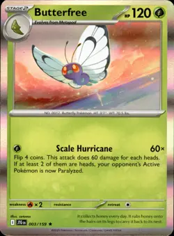 Butterfree 003/159 Holo Rare - Pokemon SV09: Journey Together NM - Image 1