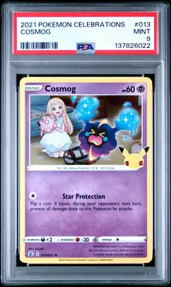 2021 POKEMON CELEBRATIONS #013 COSMOG PSA 9 - Image 1