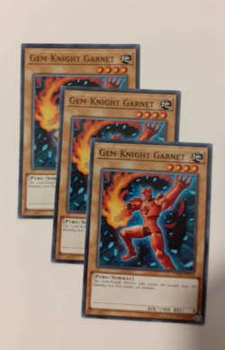 Yu-Gi-Oh! 3 x Gem-Knight Garnet (PLAYSET) Unlimited VLP OP06-EN014 - Image 1