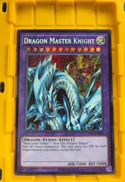 Yu-Gi-Oh! Dragon Master Knight LCKC-EN065 Secret Rare Holo Fusion 5000 ATK - Image 1