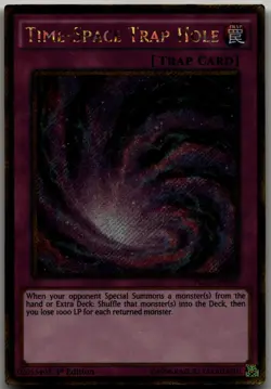 Time-Space Trap Hole Gold Secret Rare Premium Gold: Infinite Gold PGL3-EN039 LP - Image 1