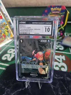 Bandai Rebecca OP04-092 Winner Pack Vol. 2 Promo One Piece CGC 10 - Image 1
