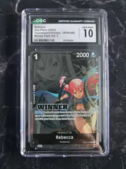 Bandai Rebecca OP04-092 Winner Pack Vol. 2 Promo One Piece CGC 10 - Image 2
