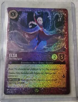 Disney Lorcana Glimmer Foil Elsa The Fifth Spirit EN-5 Promo Card - Image 3