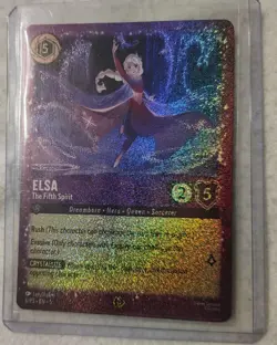 Disney Lorcana Glimmer Foil Elsa The Fifth Spirit EN-5 Promo Card - Image 4