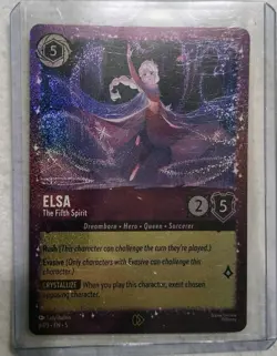 Disney Lorcana Glimmer Foil Elsa The Fifth Spirit EN-5 Promo Card - Image 5