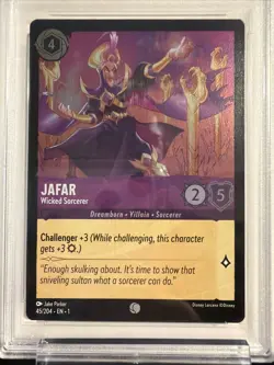 2023 DISNEY LORCANA EN 1-THE FIRST CHAPTER FOIL JAFAR - WICKED SORCERER PSA 10 - Image 2