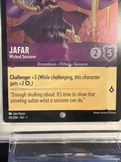 2023 DISNEY LORCANA EN 1-THE FIRST CHAPTER FOIL JAFAR - WICKED SORCERER PSA 10 - Image 3