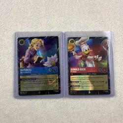 Disney Lorcana Festival of the Arts Rapunzel Donald Duck EPCOT Promo Set Sleeves - Image 1