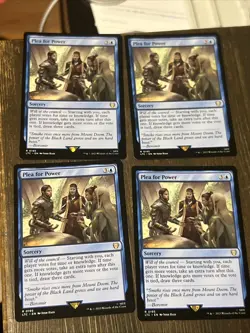 MTG - 4 x Plea for Power - Playset - Lord of the Rings Commander - LOTR - NM - Image 1